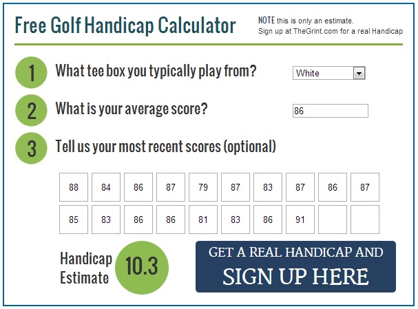 golf handicap calculator excel